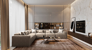 Бежевый диван в интерьере-17, мягкий и современный диван Фри